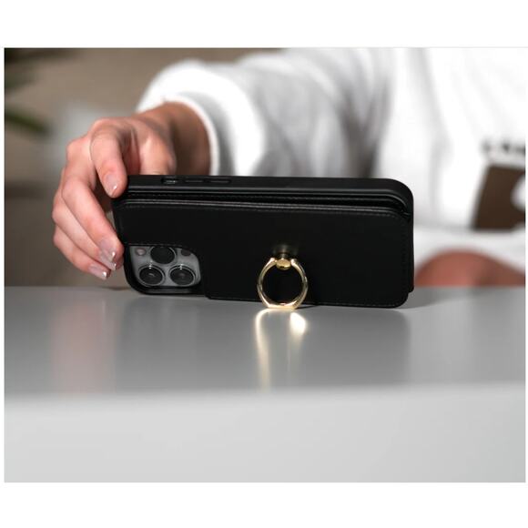 Libra Multi Case Black w/ Gold Hardware Ring fits iPhone 12 Pro Max NIB 📱💳✨ - Picture 4 of 14